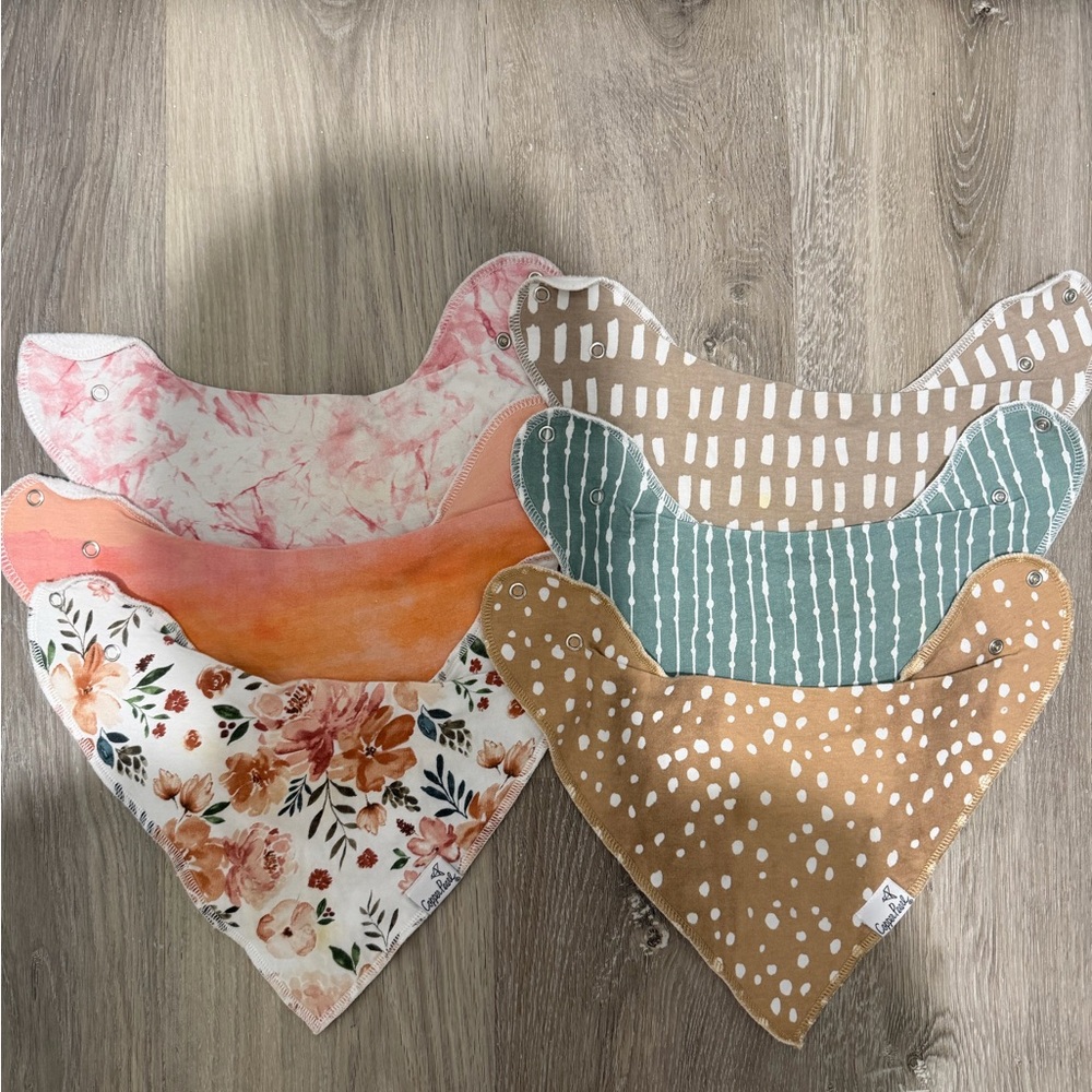 Copper Pearl Bandana Bib Set